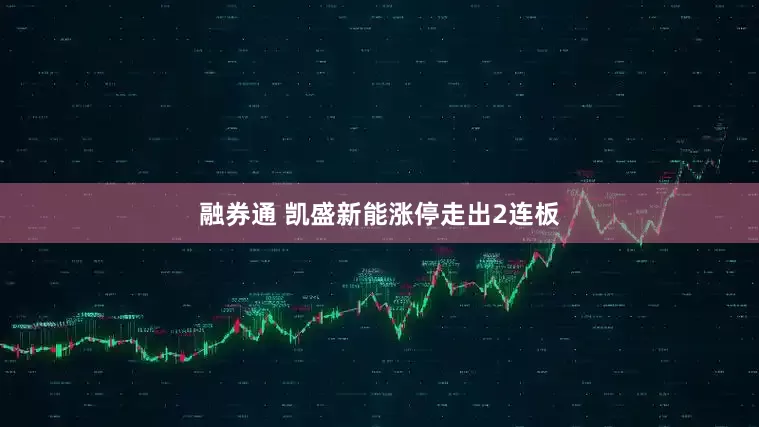 融券通 凯盛新能涨停走出2连板