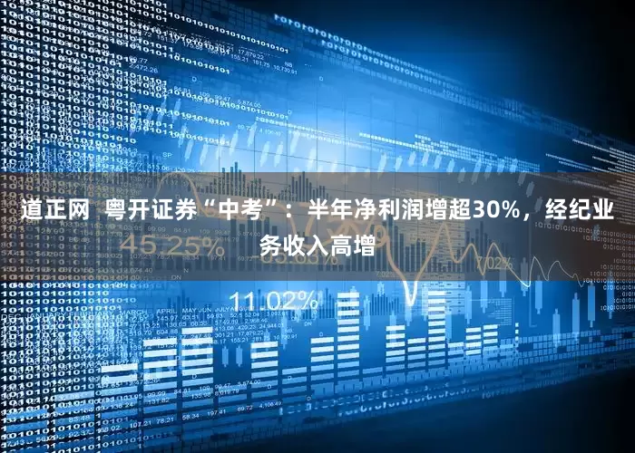 道正网  粤开证券“中考”：半年净利润增超30%，经纪业务收入高增